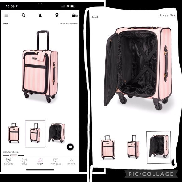 Vs carry-on suitcase slippers backpack keychain 2 bags/ totes NO EXTRA BAGS!!! - Picture 9 of 14